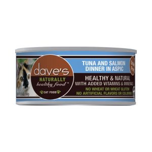 Dave's Naturally Healthy Tuna & Salmon Dinner in Aspic, 3 oz (Case of 24)