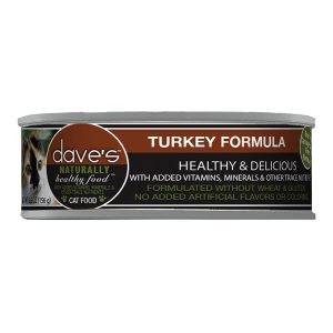 Dave's Naturally Healthy Grain-Free Turkey Formula, 5.5 oz, 24 Pack