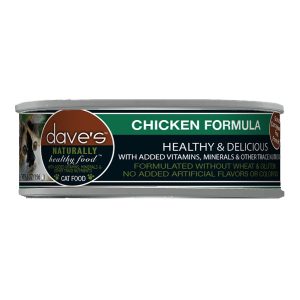 Dave's Naturally Healthy Grain-Free Wet Cat Food, Chicken, 5.5 oz (Case of 24)