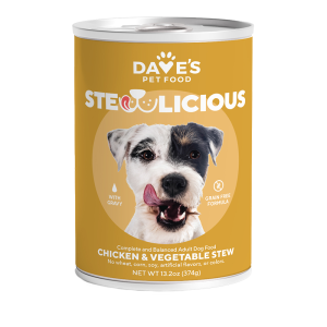 Dave's Grain-Free Chicken & Vegetable Cuts in Gravy 13.2 oz, 12 Pack