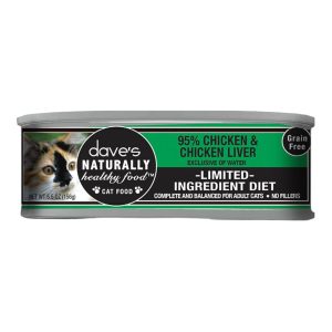 Dave's Naturally Healthy Grain-Free 95% Chicken & Chicken Liver, 5.5 oz, 24 Pack