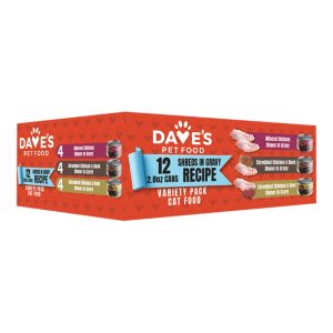 Dave's Minced & Shredded Chicken in Gravy Variety Pack 2.8 oz, 12 Pack