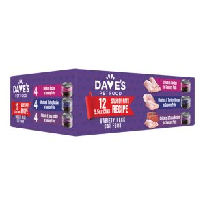 Dave's Saucey Pâté Chicken Variety Pack Wet Cat Food, 5.5 oz (Case of 12)