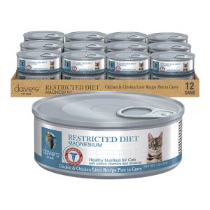 Dave's Restricted Magnesium Chicken Diet Wet Cat Food, 5.5 oz (Case of 12)