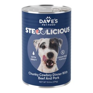 Dave's Stewlicious Chunky Cowboy Dinner Wet Dog Food, 13.2 oz (Case of 12)