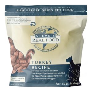 Steve's Real Food Freeze-Dried Turkey Nuggets for Dogs & Cats, 1.25 lb