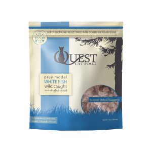 Steve's Real Food Quest Freeze-Dried Raw Cat Food Nuggets, Whitefish, 10 oz