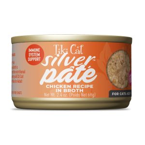 Tiki Cat Silver Senior Wet Cat Food Pâté, Chicken, 2.4 oz (Case of 12)