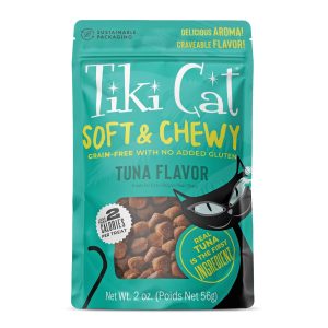 Tiki Cat Soft & Chewy Cat Treats, Tuna, 6 oz
