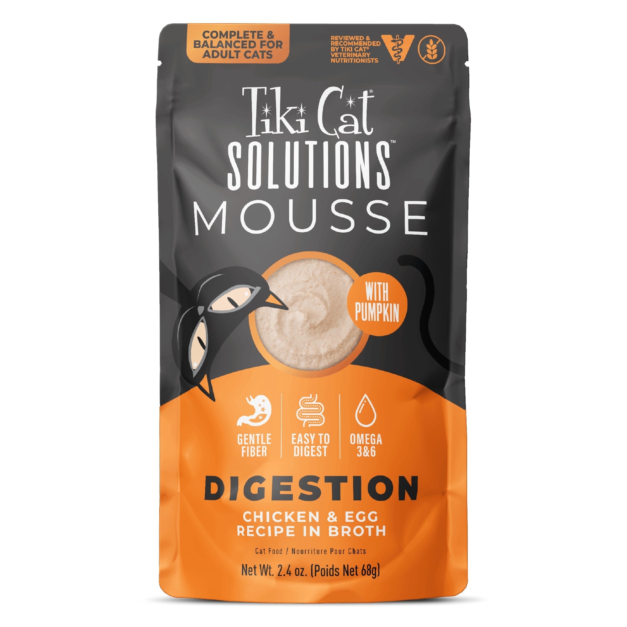 Tiki Cat Solutions Digestion Mousse, Chicken & Egg, 2.4 oz (Case of 12)