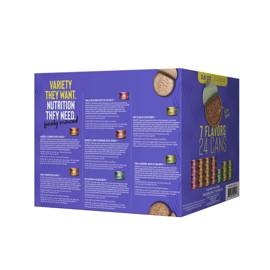 Tiki Cat Fish Favorites Pâté Variety Pack, 2.8 oz (Case of 24) - Image 2