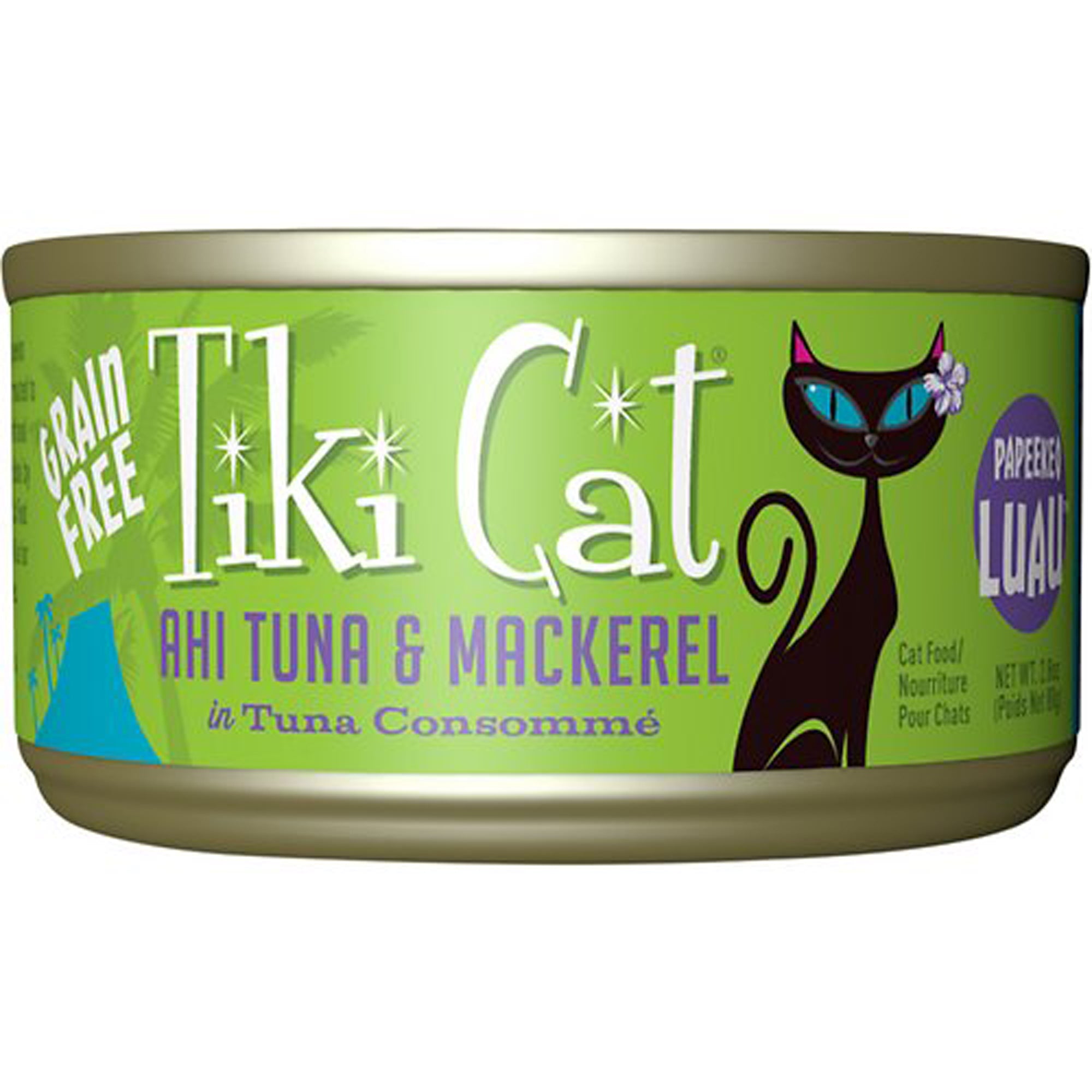 Tiki Cat Papeekeo Luau Ahi Tuna & Mackerel, 2.8 oz (Case of 12)