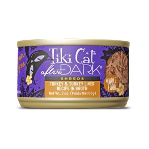 Tiki Cat After Dark Shreds, Turkey & Turkey Liver, 3 oz (Case of 12)