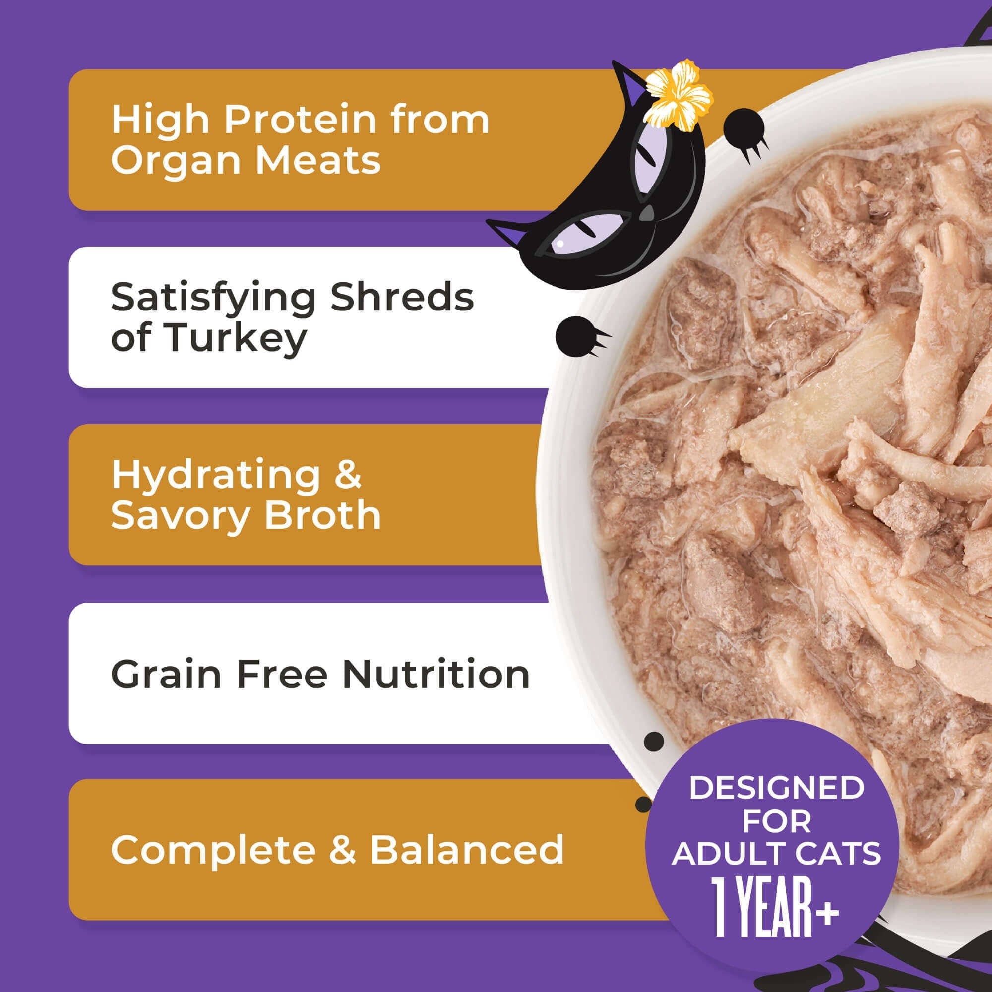 Tiki Cat After Dark Shreds, Turkey & Turkey Liver, 3 oz (Case of 12) - Image 3