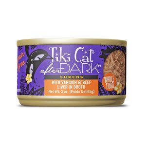 Tiki Cat After Dark Shreds, Venison & Beef Liver, 3 oz (Case of 12)