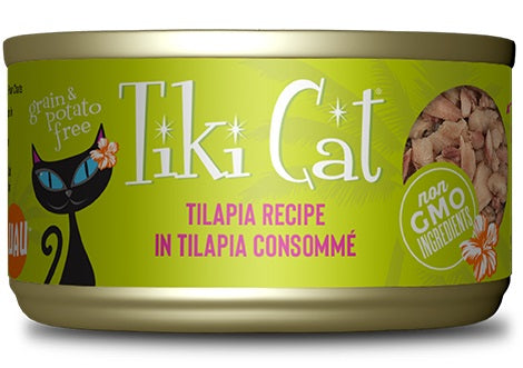 Tiki Cat Luau Kapi'olani Tilapia in Consommé, 2.8 oz (Case of 12)