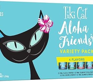 Tiki Cat Aloha Friends Pouch Variety Pack, 5.5 oz (Case of 8)