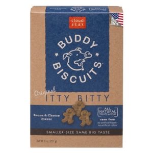 Cloud Star Itty Bitty Buddy Biscuits Bacon & Cheese Dog Treats, 8 oz