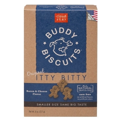 Cloud Star Itty Bitty Buddy Biscuits Bacon & Cheese Dog Treats, 8 oz
