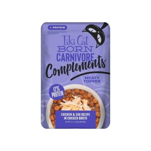 Tiki Cat Complements Protein Topper Pouch, Chicken & Egg, 2.1 oz (Case of 12)