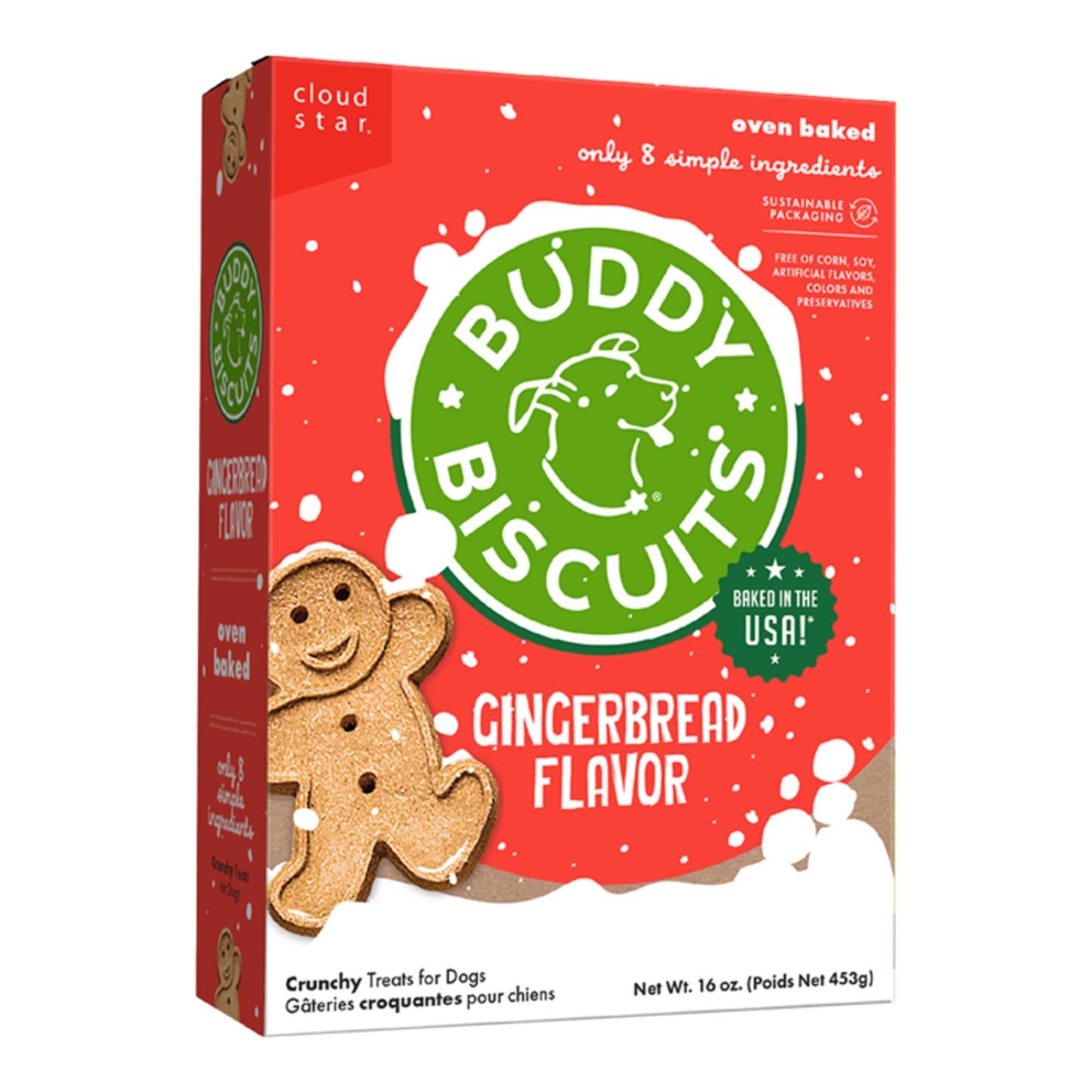Cloud Star Buddy Biscuits Gingerbread Dog Treats, 16 oz