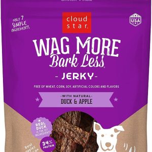 Cloud Star Wagmore Grain-Free Jerky Duck & Apple , 10 oz