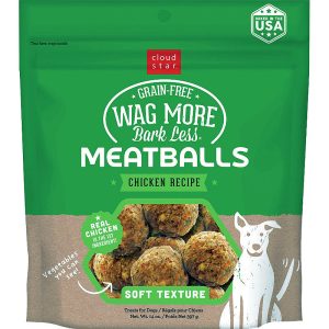 Cloud Star Wagmore Grain-Free Meatballs Chicken Dog Treats, 14 oz