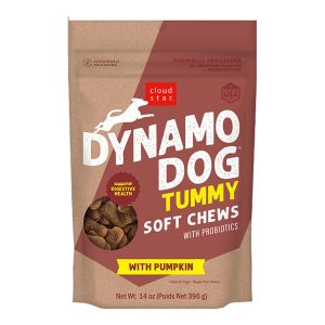 Cloud Star Dynamo Tummy Soft Chews Pumpkin & Ginger Dog Treats, 14 oz