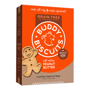 Cloud Star Grain-Free Oven Baked Buddy Biscuits Peanut Butter Dog Treats, 14 oz