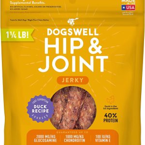 Dogswell Hip & Joint Jerky Duck Grain-Free Dog Treats, 20 oz