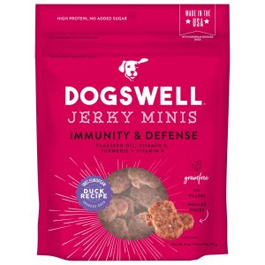 Dogswell Immunity & Defense Mini Jerky Duck Grain-Free Dog Treats, 4 oz