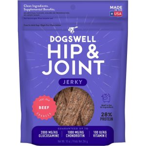 Dogswell Hip & Joint Jerky Beef Grain-Free Dog Treats, 10 oz