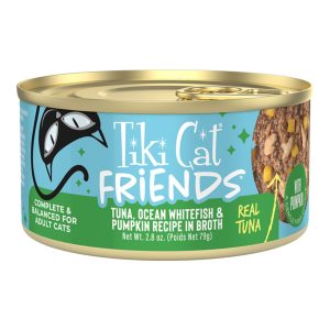 Tiki Cat Friends Tuna, Ocean Whitefish & Pumpkin, 2.8 oz (Case of 12)