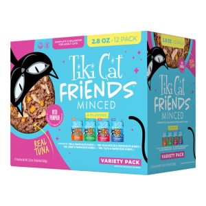 Tiki Cat Friends Tuna Variety Pack, 2.8 oz Pouch (Case of 12)