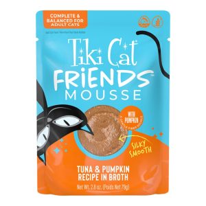 Tiki Cat Friends Mousse, Tuna & Pumpkin, 2.8 oz Pouch (Case of 12)