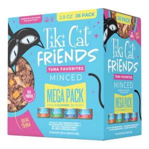 Tiki Cat Friends Tuna Favorites Mega Variety Pack, 2.8 oz (Case of 36)