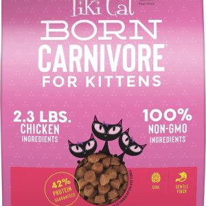 Tiki Cat Born Carnivore Kitten Grain-Free Dry Food, Chicken & Egg, 2.8 lb