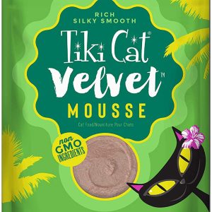 Tiki Cat Velvet Mousse, Tuna & Mackerel in Broth, 2.8 oz (Case of 12)