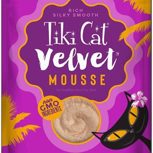 Tiki Cat Velvet Mousse, Salmon in Broth, 2.8 oz (Case of 12)