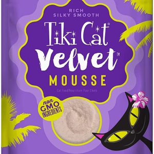 Tiki Cat Velvet Mousse, Chicken & Egg in Broth, 2.8 oz (Case of 12)