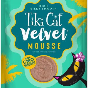 Tiki Cat Velvet Mousse, Tuna & Chicken in Broth, 2.8 oz (Case of 12)