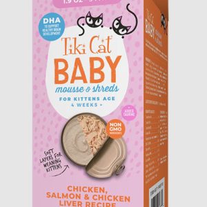 Tiki Cat Kitten Mousse, Salmon & Chicken Liver, 1.9 oz (Case of 3)