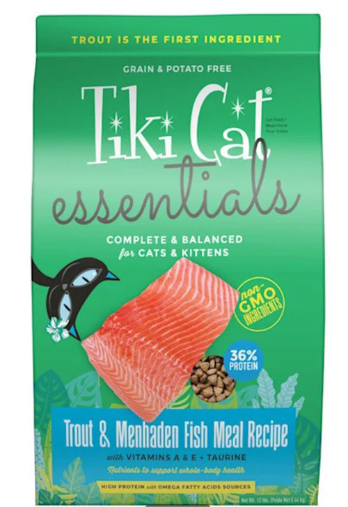 Tiki Cat Essentials Grain-Free Dry Cat Food, Trout & Menhaden Fish Meal - Image 2