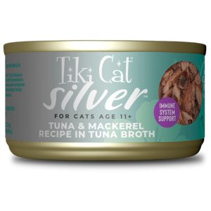 Tiki Cat Silver Senior Tuna & Mackerel, 2.4 oz (Case of 12)