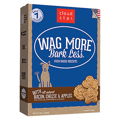 Cloud Star Wagmore Baked Bacon, Cheese & Apple Dog Treats, 16 oz