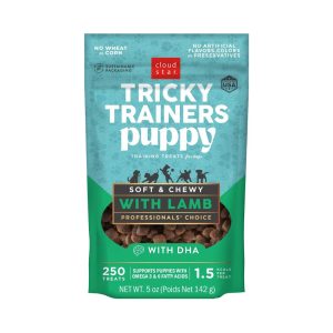 Cloud Star Tricky Trainers Chewy Puppy Lamb Dog Treats, 5 oz