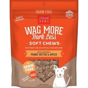 Cloud Star Wagmore Soft & Chewy Peanut Butter & Apple Dog Treats, 5 oz