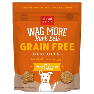 Cloud Star Wagmore Grain-Free Peanut Butter & Apple Dog Treats, 2.5 lb