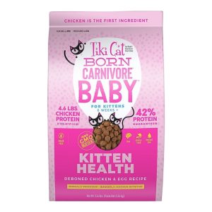 Tiki Cat Born Carnivore Baby Kitten Chicken & Egg Dry Cat Food, 5.6 lb