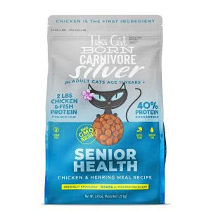 Tiki Cat Born Carnivore Silver Senior Health Dry Cat Food, 2.8 lb